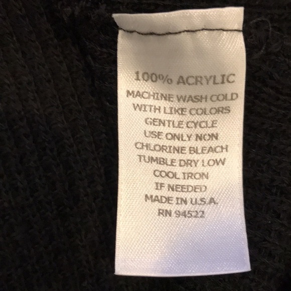 3/$25 CLOSET SPACE Black Cut-Out Front Acrylic Sweater Size Large - Picture 8 of 10